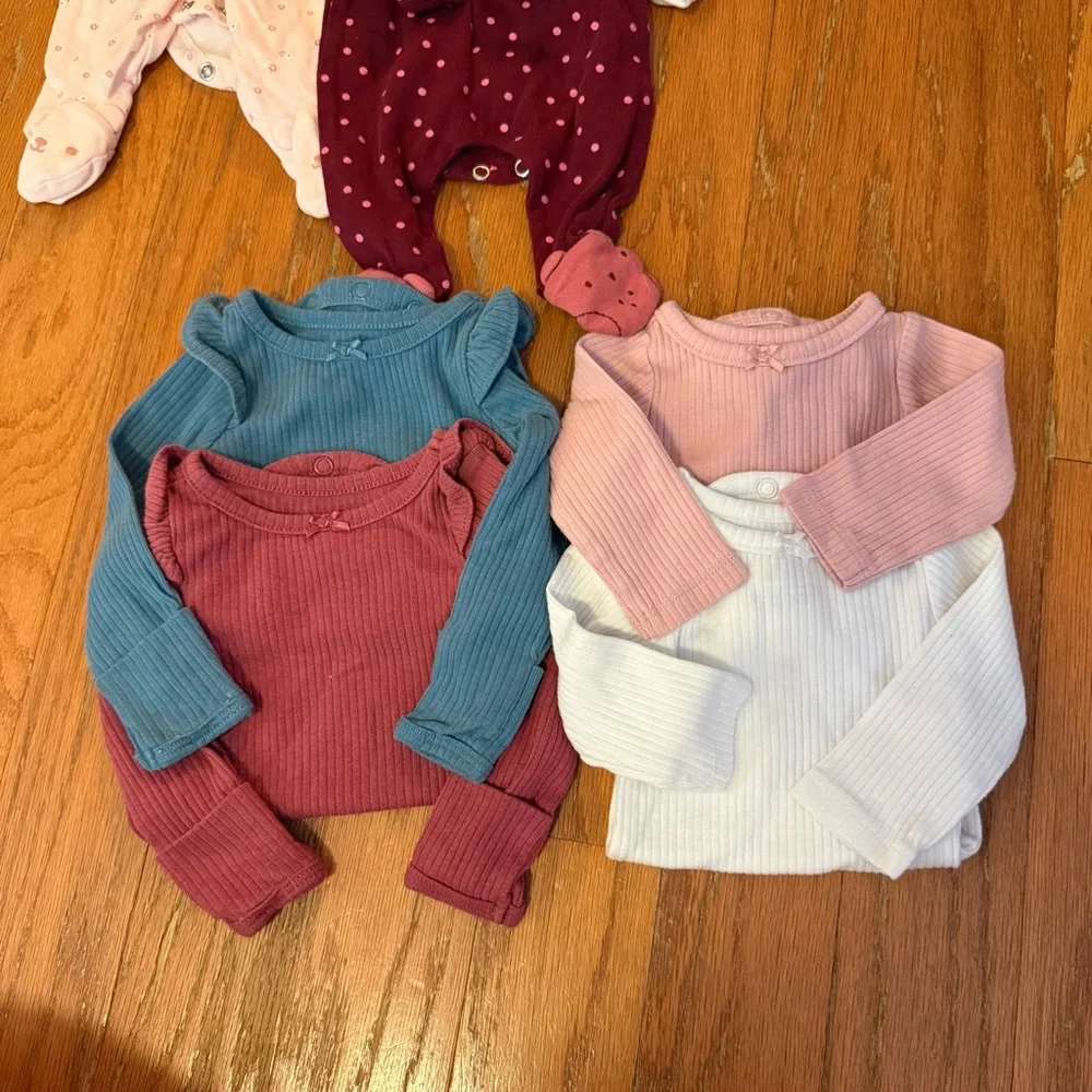 Carter's Bundle of Newborn Zip Up Pajamas and Outfits